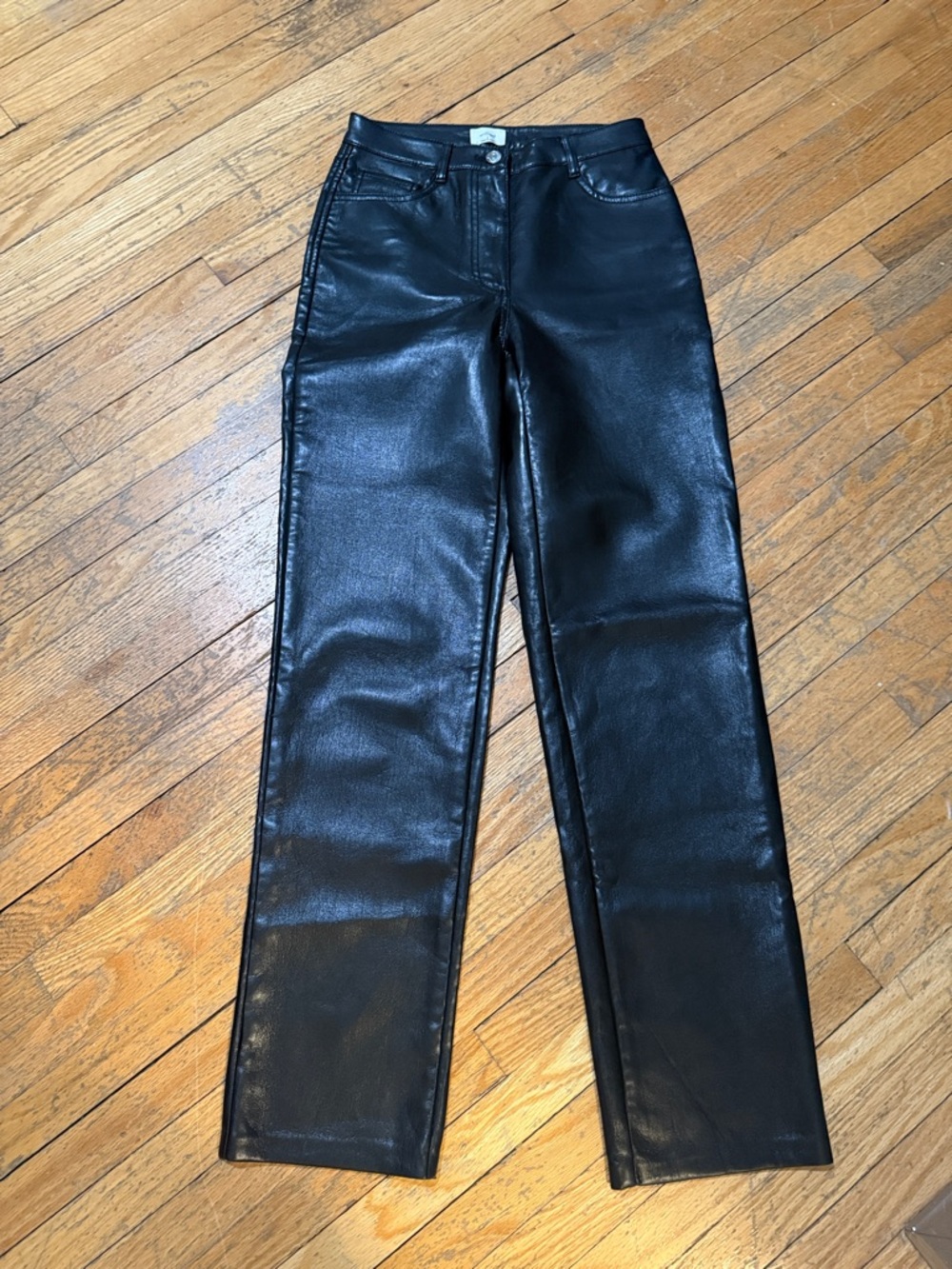 Wilfred Black Faux Leather Pants